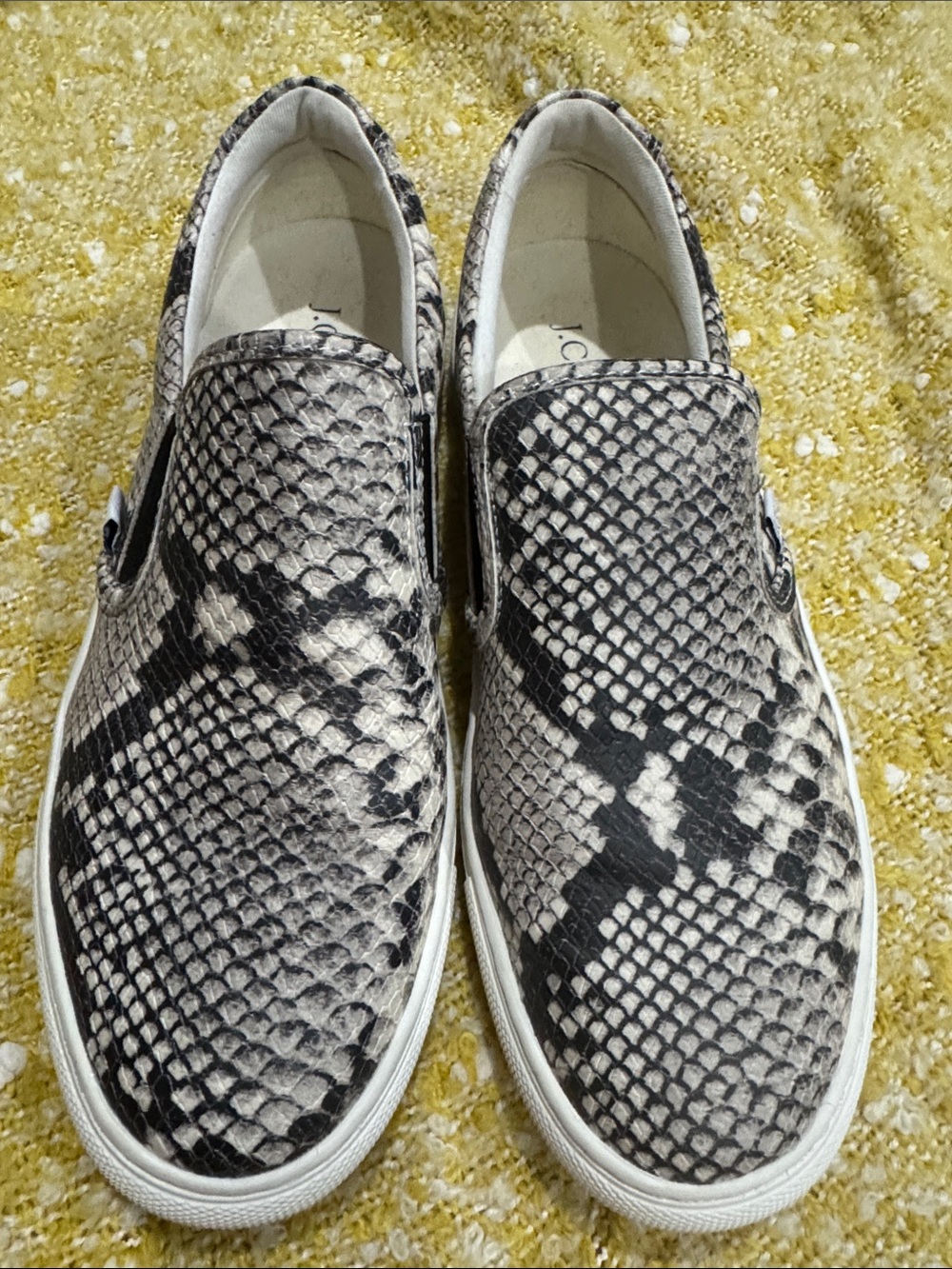 J.Crew Women’s Snakeskin Slip-On Sneakers Size 8